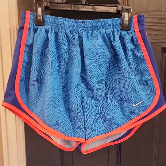 Nike Blue and Orange Athletic Shorts with Dri-FIT Technology - Picture 1 of 3